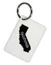 California - United States Shape Aluminum Keyring Tag-Keyring-TooLoud-White-Davson Sales