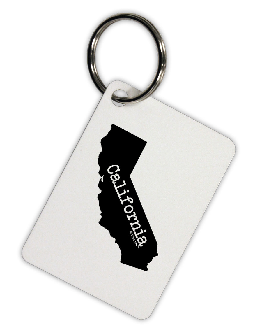 California - United States Shape Aluminum Keyring Tag-Keyring-TooLoud-White-Davson Sales