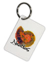 Nautilus Fossil Watercolor Text Aluminum Keyring Tag-Keyring-TooLoud-White-Davson Sales