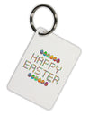 Happy Easter Eggs Aluminum Keyring Tag-Keyring-TooLoud-White-Davson Sales