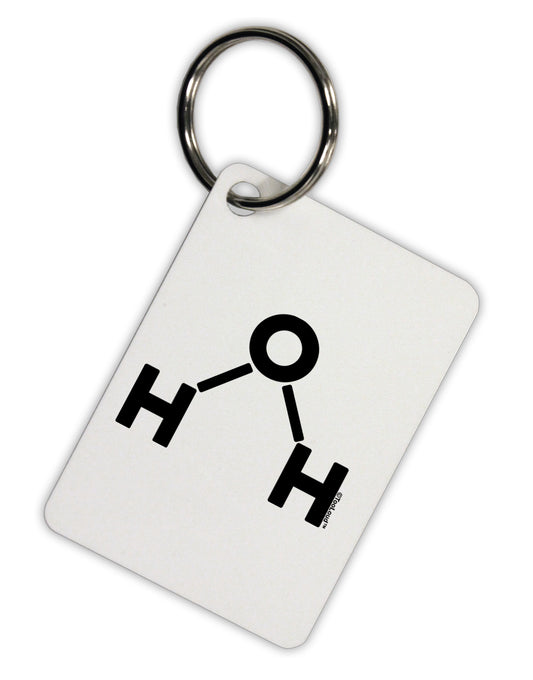 Water Molecule Text Aluminum Keyring Tag by TooLoud-Keyring-TooLoud-White-Davson Sales