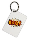 Onomatopoeia One Birthday Aluminum Keyring Tag-Keyring-TooLoud-White-Davson Sales