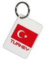 Turkey Flag with Text Aluminum Keyring Tag by TooLoud-Keyring-TooLoud-Davson Sales