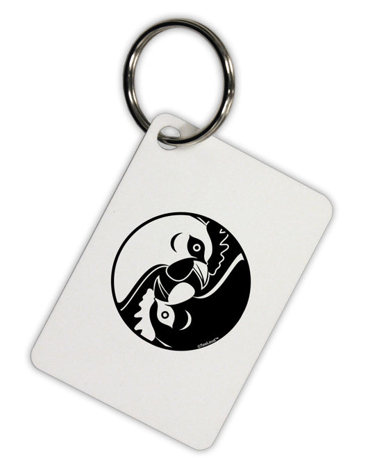 TooLoud Yin Yang Chicken Aluminum Keyring Tag-Keyring-TooLoud-White-Davson Sales