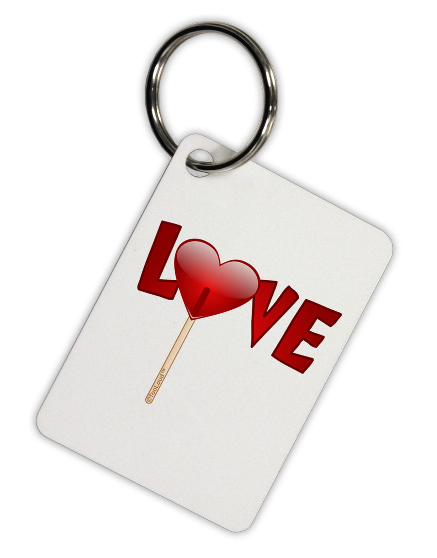 Love Lollipop Aluminum Keyring Tag-Keyring-TooLoud-White-Davson Sales