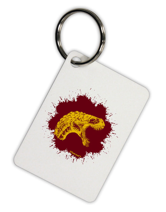 Jurassic Dinosaur Face Blood Splatter Aluminum Keyring Tag by TooLoud-Keyring-TooLoud-White-Davson Sales