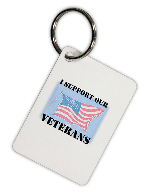 Support Our Veterans Aluminum Keyring Tag-Keyring-TooLoud-White-Davson Sales