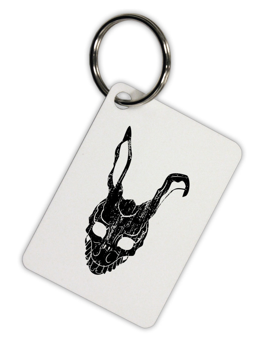 Scary Bunny Face Black Distressed Aluminum Keyring Tag-Keyring-TooLoud-White-Davson Sales