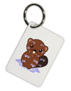 Cute Wet Beaver Aluminum Keyring Tag-Keyring-TooLoud-White-Davson Sales