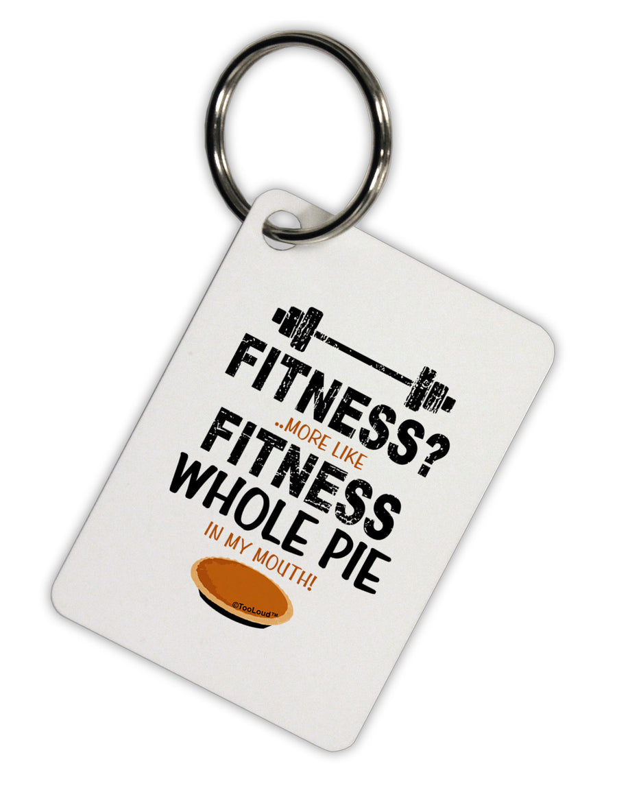 Fitness Whole Pie Aluminum Keyring Tag-Keyring-TooLoud-White-Davson Sales