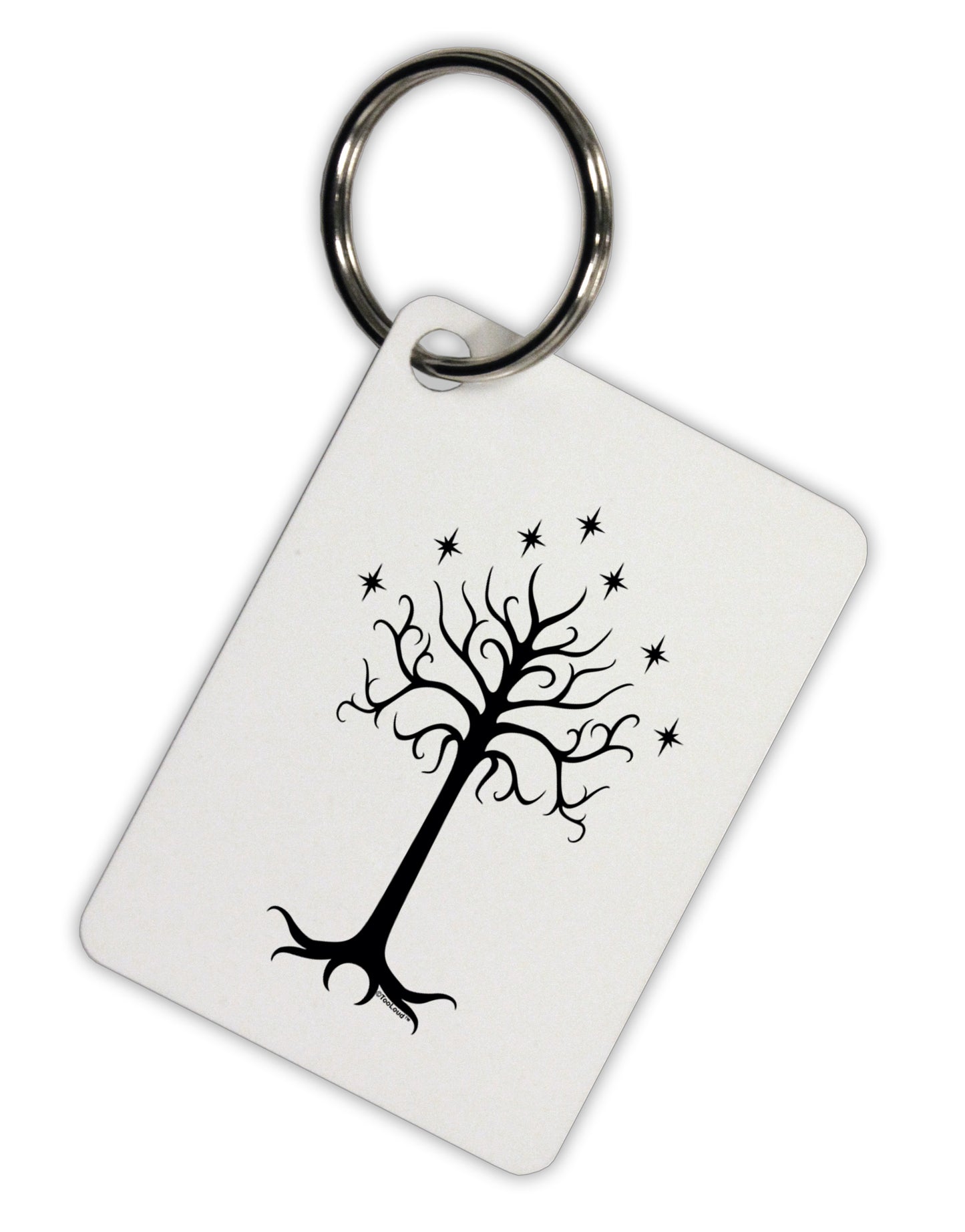 The Royal White Tree Aluminum Keyring Tag by TooLoud-Keyring-TooLoud-White-Davson Sales