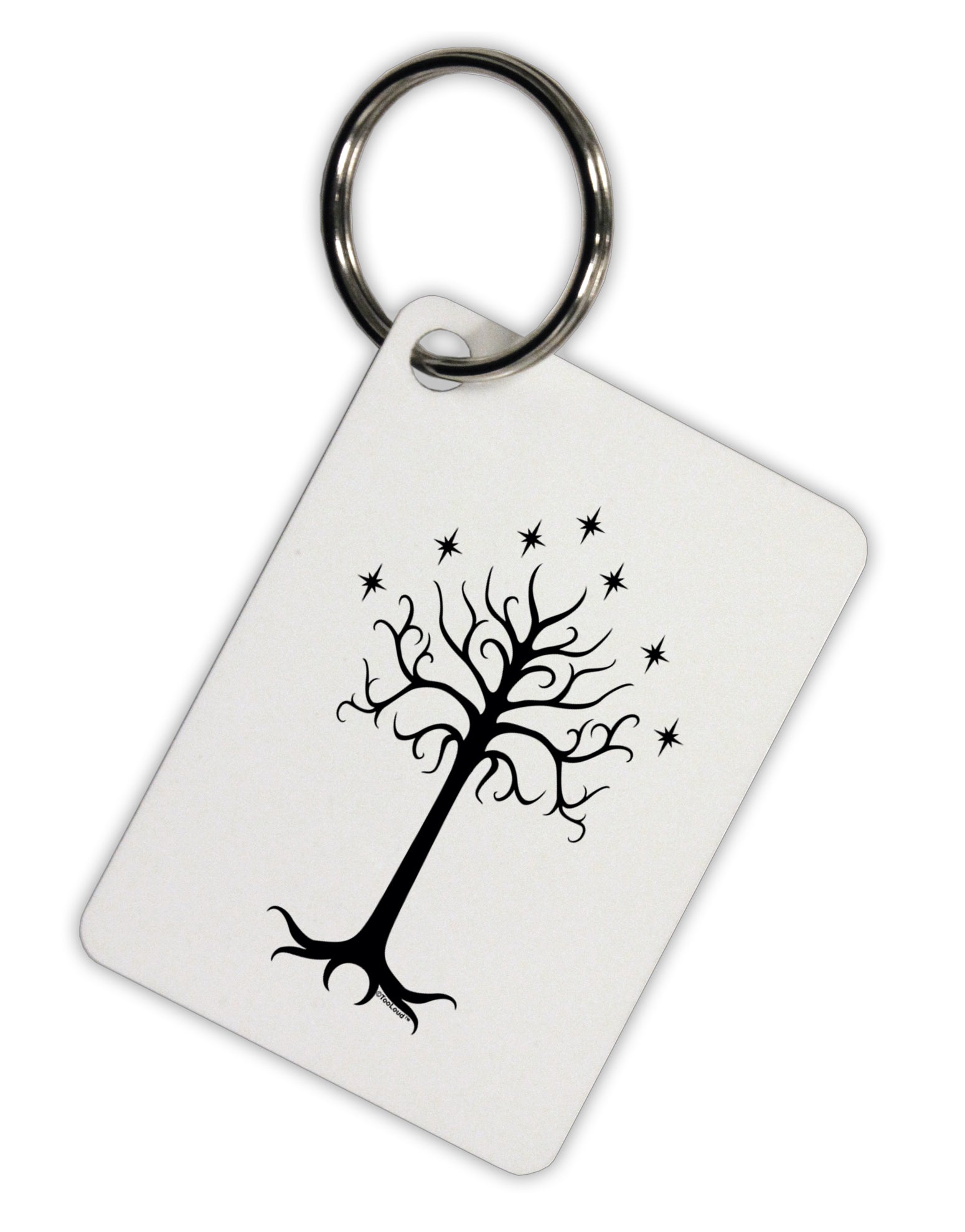 The Royal White Tree Aluminum Keyring Tag by TooLoud-Keyring-TooLoud-White-Davson Sales