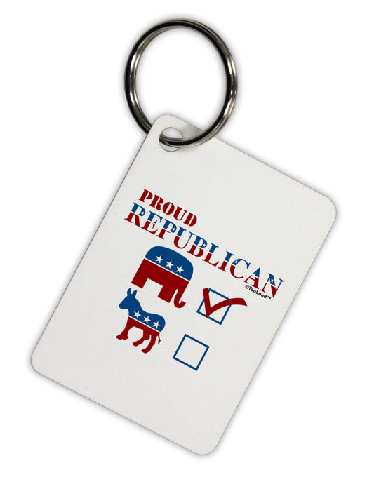 Proud Republican Checkmark Aluminum Keyring Tag-Keyring-TooLoud-White-Davson Sales