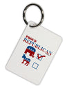 Proud Republican Checkmark Aluminum Keyring Tag-Keyring-TooLoud-White-Davson Sales