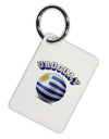 Soccer Ball Flag - Uruguay Aluminum Keyring Tag-Keyring-TooLoud-White-Davson Sales