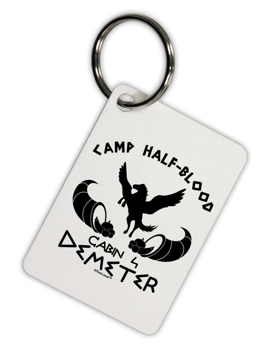 Cabin 4 Demeter Camp Half Blood Aluminum Keyring Tag-Keyring-TooLoud-White-Davson Sales