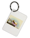Bighorn Ram WatercolorText Aluminum Keyring Tag-Keyring-TooLoud-White-Davson Sales