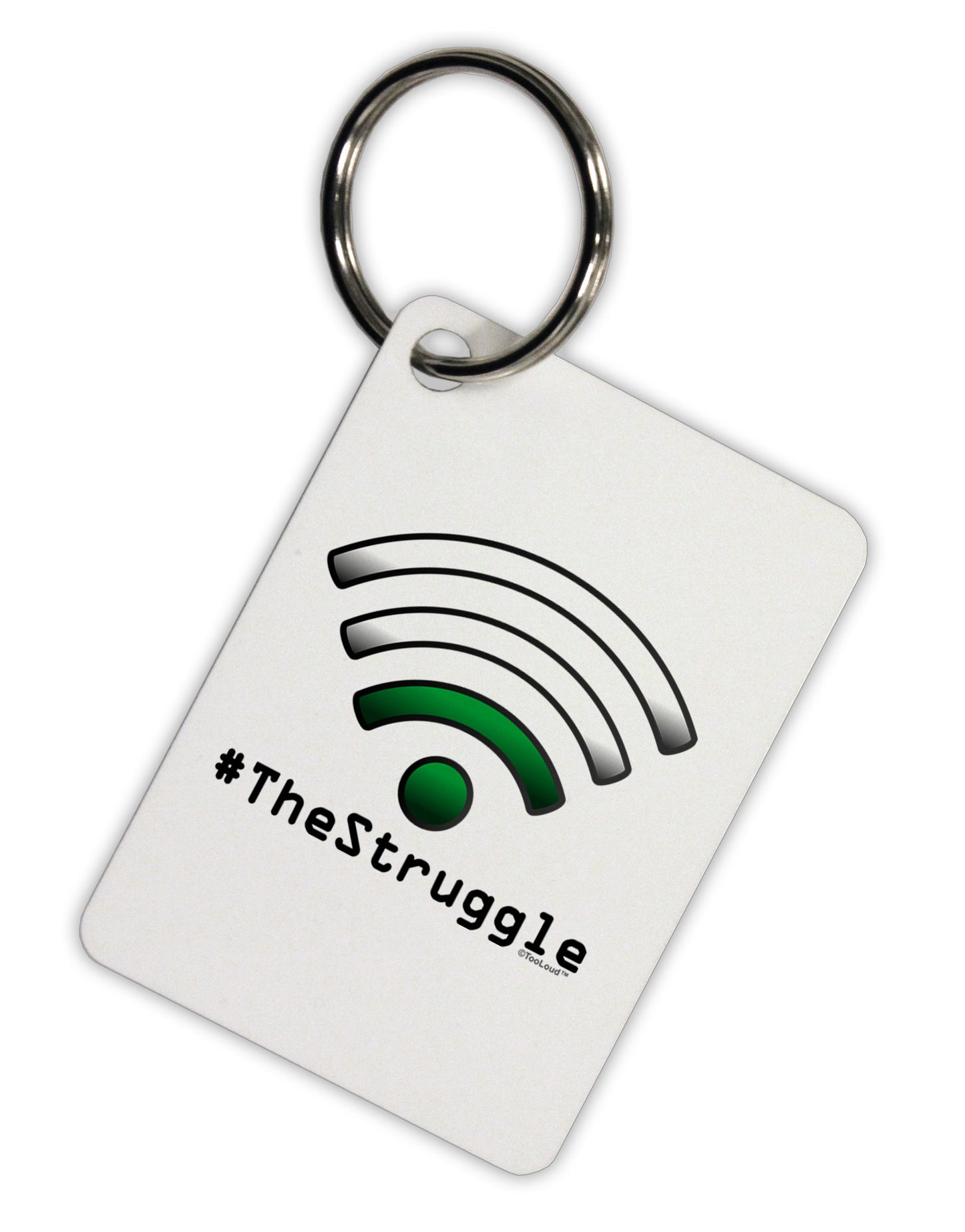 The Struggle - Low Wifi Aluminum Keyring Tag-Keyring-TooLoud-White-Davson Sales