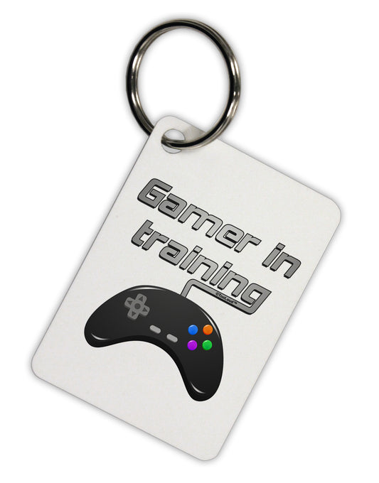 Gamer In Training Color Aluminum Keyring Tag by TooLoud-Keyring-TooLoud-White-Davson Sales