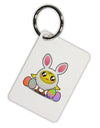 Chick In Bunny Costume Aluminum Keyring Tag-Keyring-TooLoud-White-Davson Sales