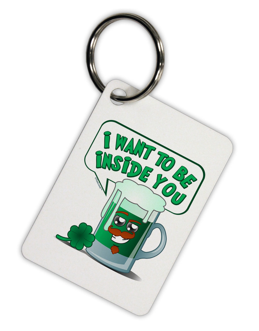 Green Beer - Inside You Aluminum Keyring Tag-Keyring-TooLoud-White-Davson Sales