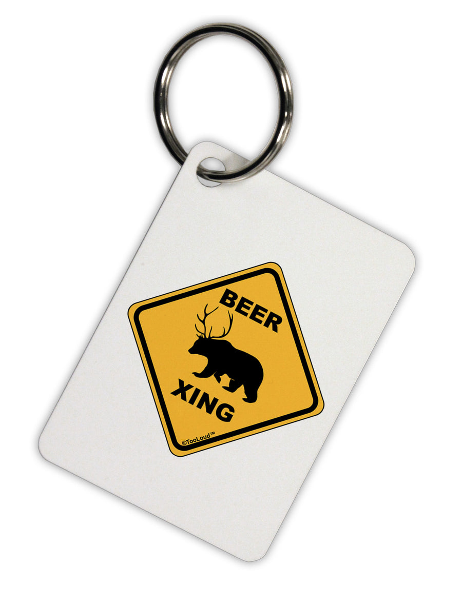 Beer Xing Aluminum Keyring Tag-Keyring-TooLoud-White-Davson Sales