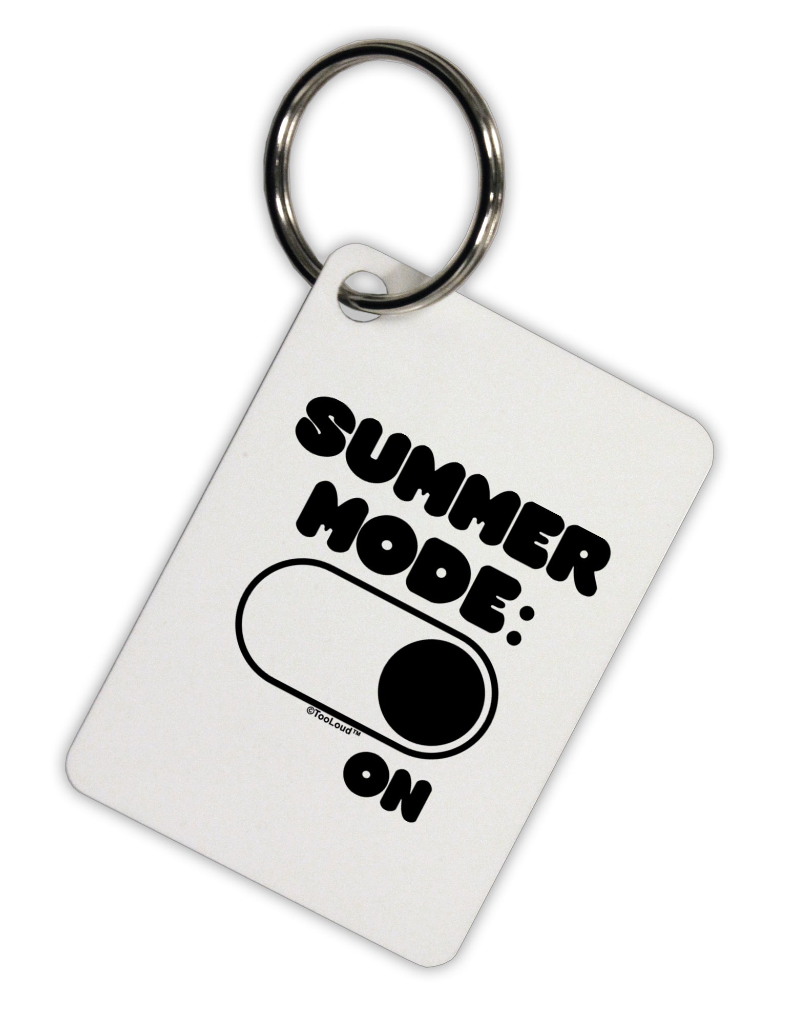 Summer Mode On Aluminum Keyring Tag by TooLoud-Keyring-TooLoud-White-Davson Sales