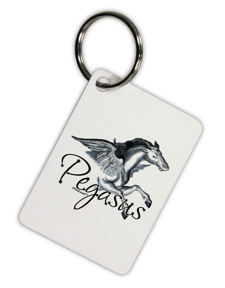 Pegasus Color Illustration Aluminum Keyring Tag-Keyring-TooLoud-White-Davson Sales