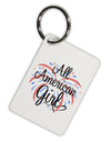 All American Girl - Fireworks and Heart Aluminum Keyring Tag by TooLoud-Keyring-TooLoud-White-Davson Sales