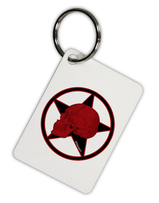 Blood Red Skull Aluminum Keyring Tag by TooLoud-Keyring-TooLoud-White-Davson Sales