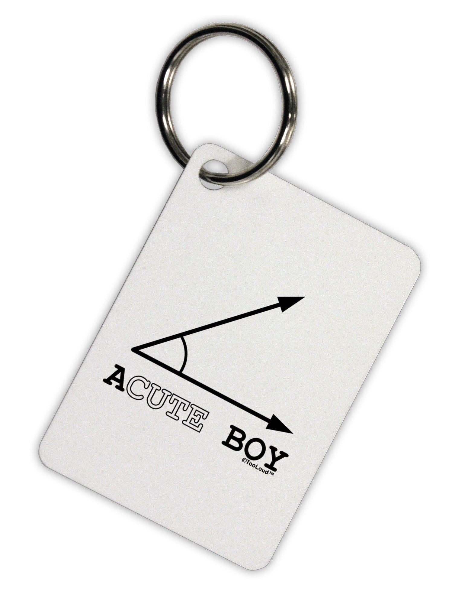Acute Boy Aluminum Keyring Tag-Keyring-TooLoud-White-Davson Sales
