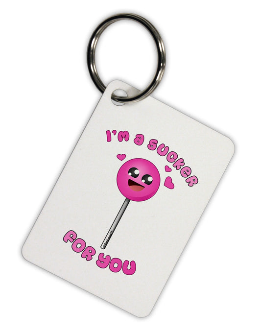 Sucker For You Aluminum Keyring Tag-Keyring-TooLoud-White-Davson Sales