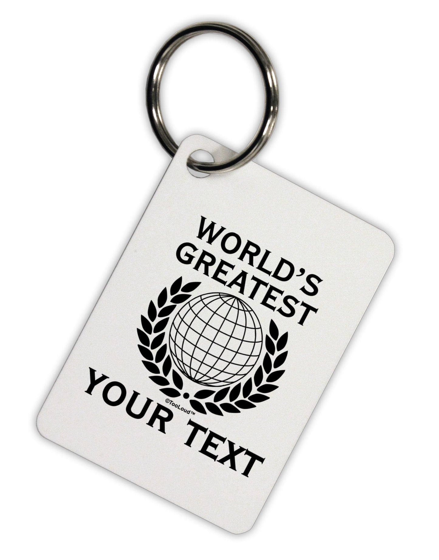 Personalized Worlds Greatest Aluminum Keyring Tag by TooLoud-Keyring-TooLoud-White-Davson Sales