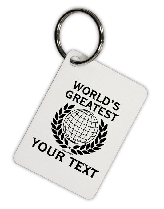Personalized Worlds Greatest Aluminum Keyring Tag by TooLoud-Keyring-TooLoud-White-Davson Sales