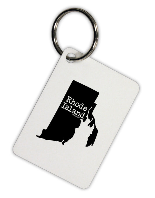Rhode Island - United States Shape Aluminum Keyring Tag by TooLoud-Keyring-TooLoud-White-Davson Sales