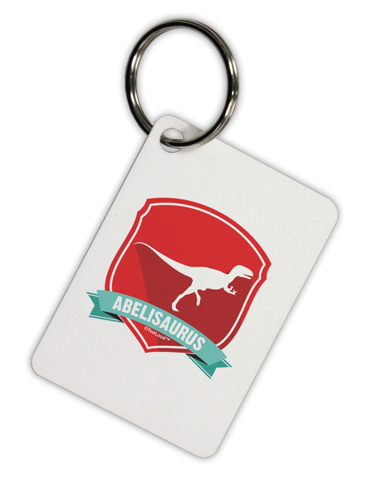 Jurassic Abelisaurus Dinosaur Design Aluminum Keyring Tag by TooLoud-Keyring-TooLoud-White-Davson Sales