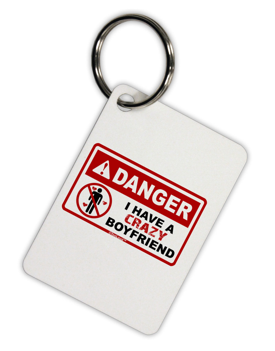 Danger - Crazy Boyfriend Aluminum Keyring Tag-Keyring-TooLoud-White-Davson Sales