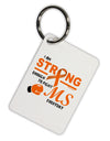 MS - I Am Strong Aluminum Keyring Tag-Keyring-TooLoud-White-Davson Sales