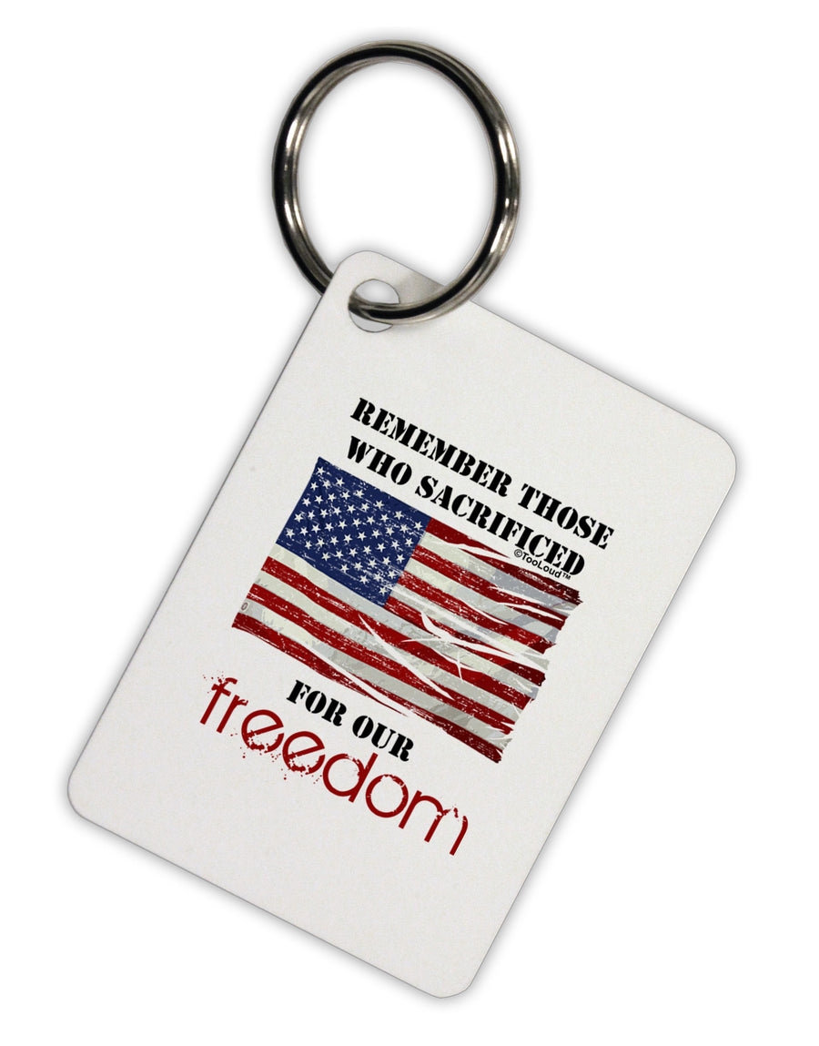 Remember - Veterans Aluminum Keyring Tag-Keyring-TooLoud-White-Davson Sales