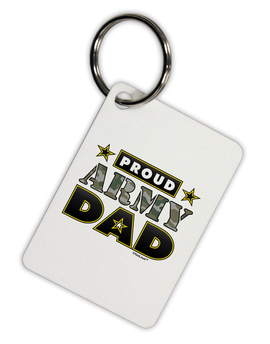 Proud Army Dad Aluminum Keyring Tag-Keyring-TooLoud-White-Davson Sales