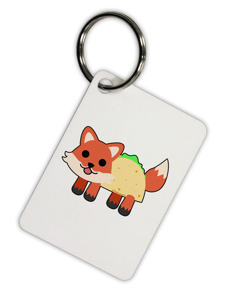 Cute Taco Fox Aluminum Keyring Tag-Keyring-TooLoud-White-Davson Sales