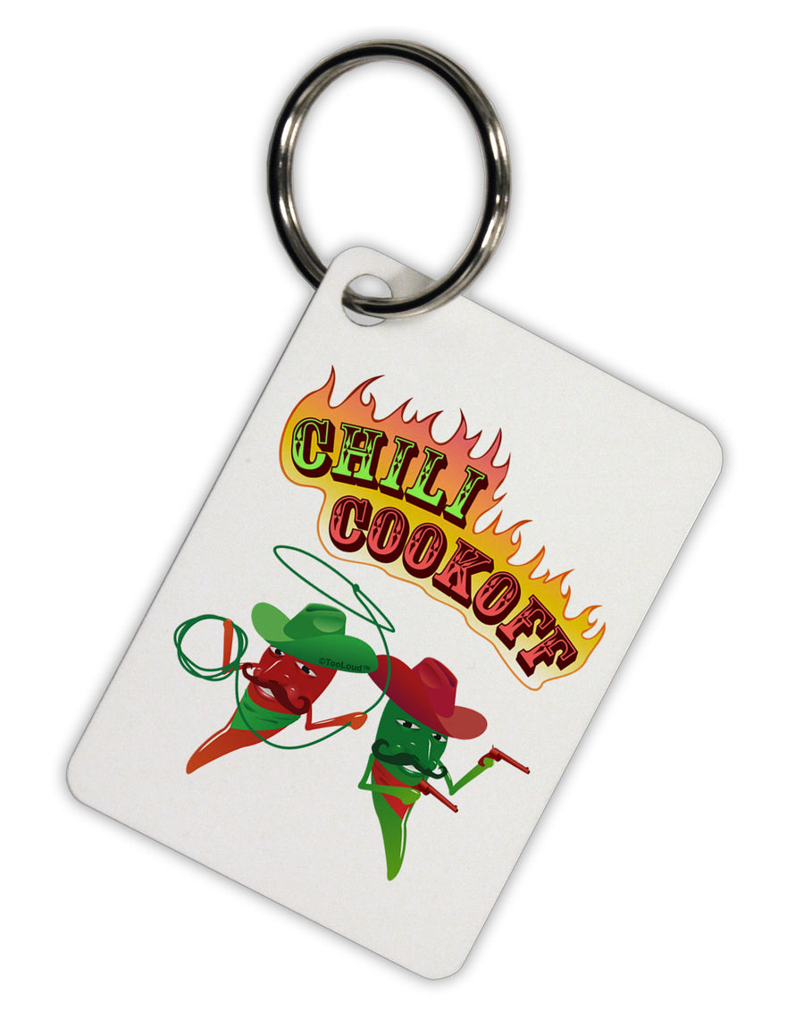 Cowboy Chili Cookoff Aluminum Keyring Tag-Keyring-TooLoud-White-Davson Sales