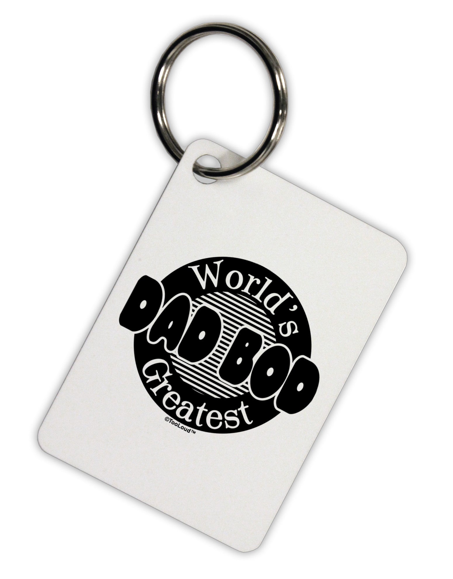 Worlds Greatest Dad Bod Aluminum Keyring Tag by TooLoud-Keyring-TooLoud-White-Davson Sales