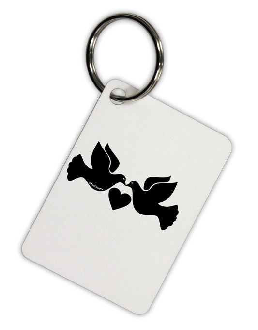 Two Turtle Doves Aluminum Keyring Tag-Keyring-TooLoud-White-Davson Sales