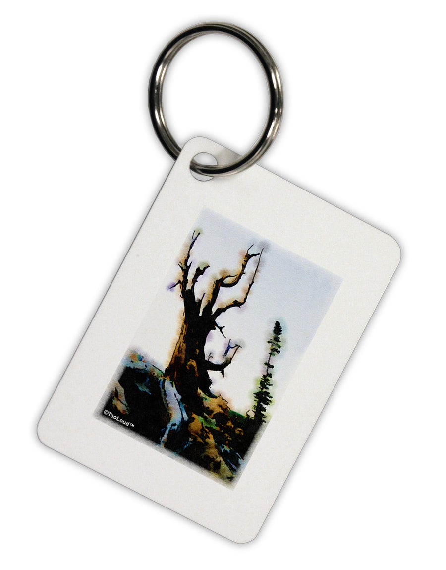 CO Mountain Scenery Watercolor Aluminum Keyring Tag by TooLoud-Keyring-TooLoud-White-Davson Sales