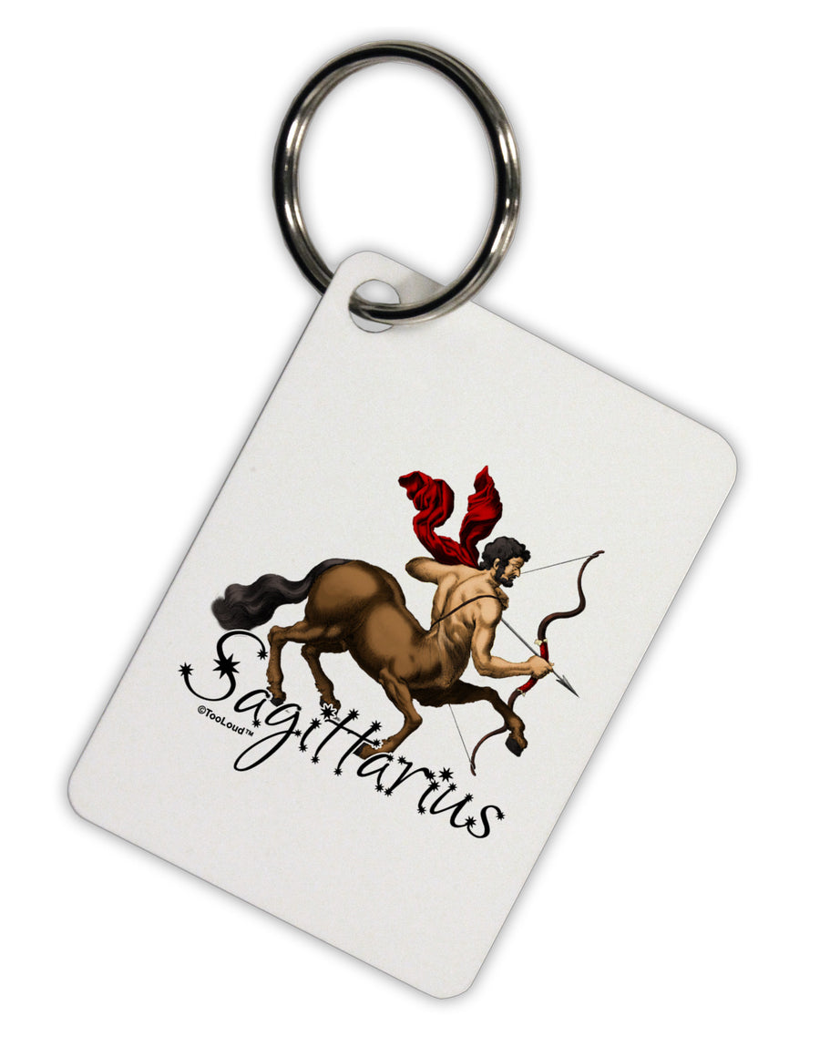 Sagittarius Color Illustration Aluminum Keyring Tag-Keyring-TooLoud-White-Davson Sales