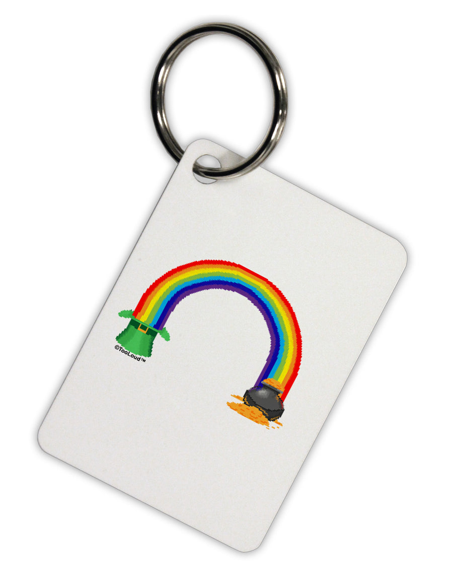 Pixel Pot of Gold Aluminum Keyring Tag-Keyring-TooLoud-White-Davson Sales