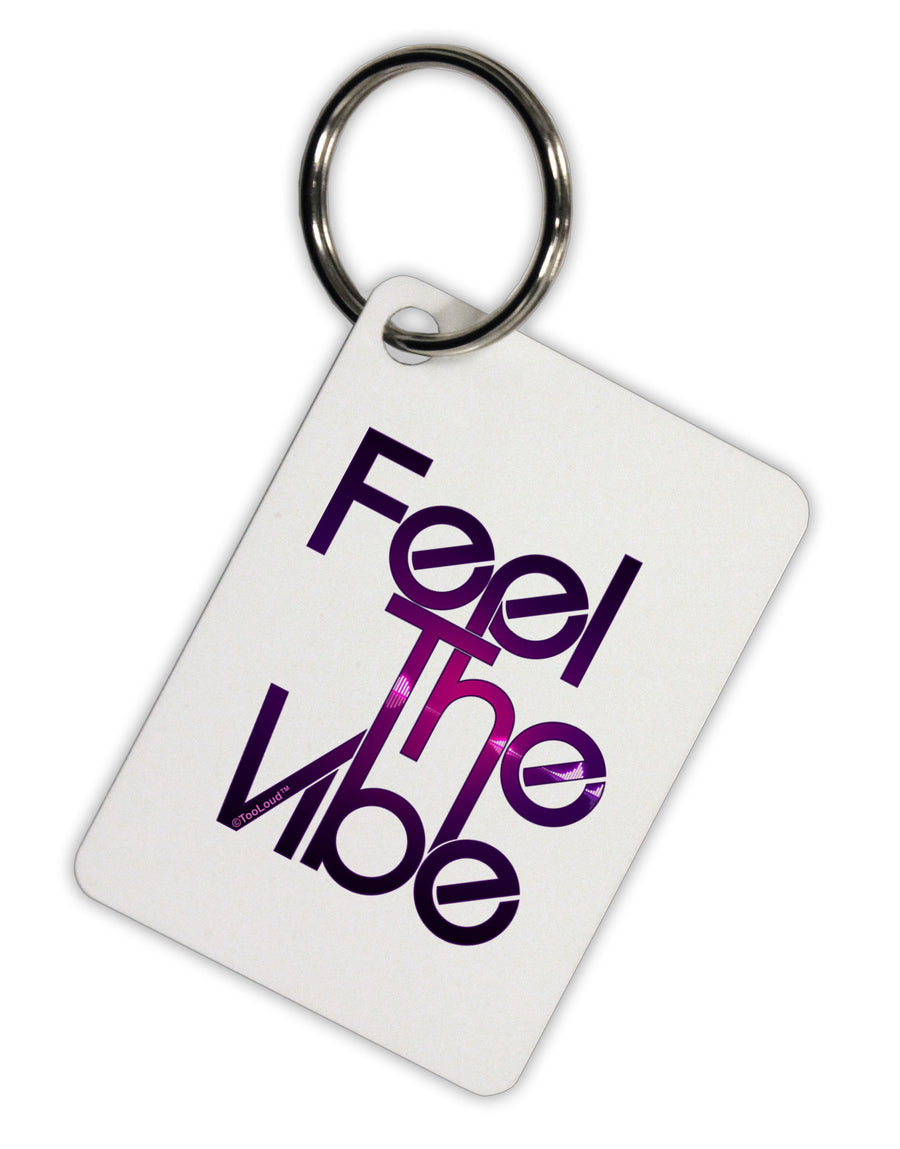 Feel The Vibe Aluminum Keyring Tag-Keyring-TooLoud-White-Davson Sales