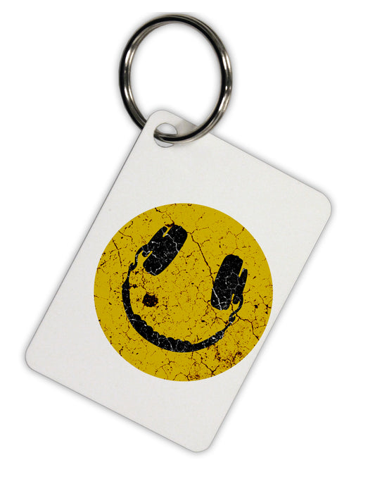 EDM Smiley Face Aluminum Keyring Tag by TooLoud-TooLoud-Davson Sales