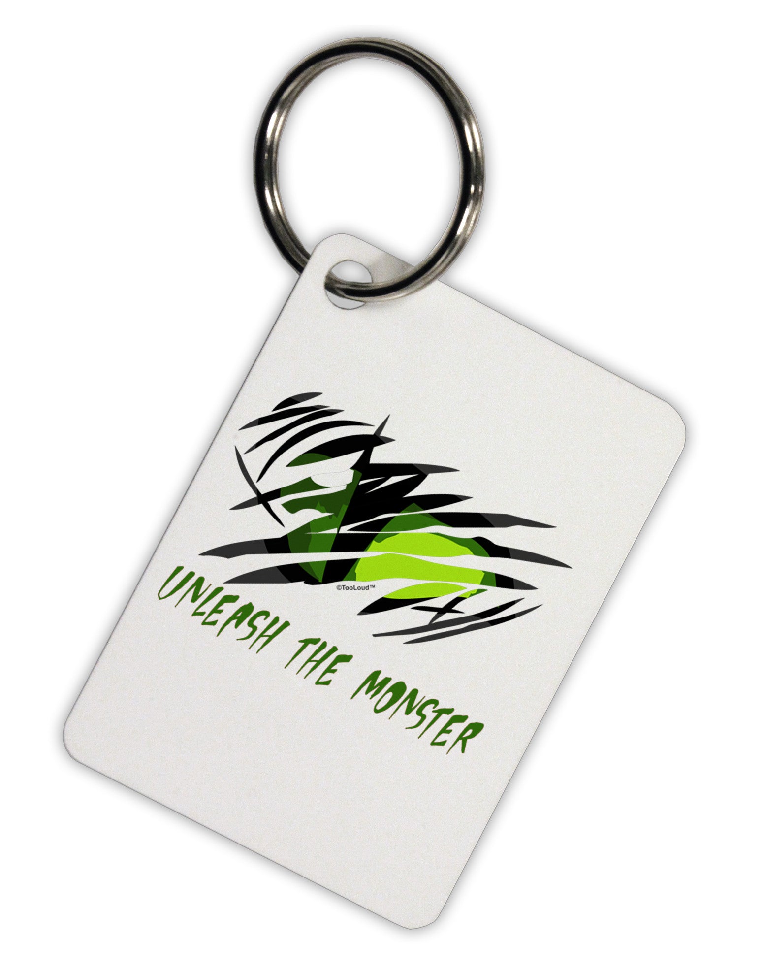 Unleash The Monster Aluminum Keyring Tag-Keyring-TooLoud-White-Davson Sales